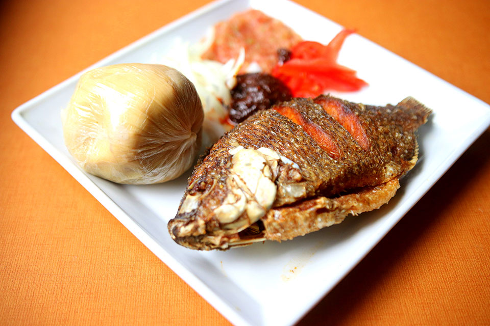 Fried Fish with Kenkey